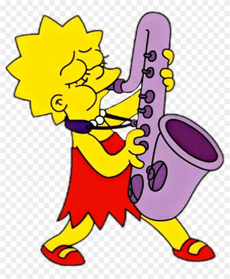 lisa simpson playing saxophone